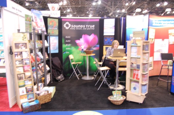 Sounds True's booth ready for business Sounds True's booth ready for business