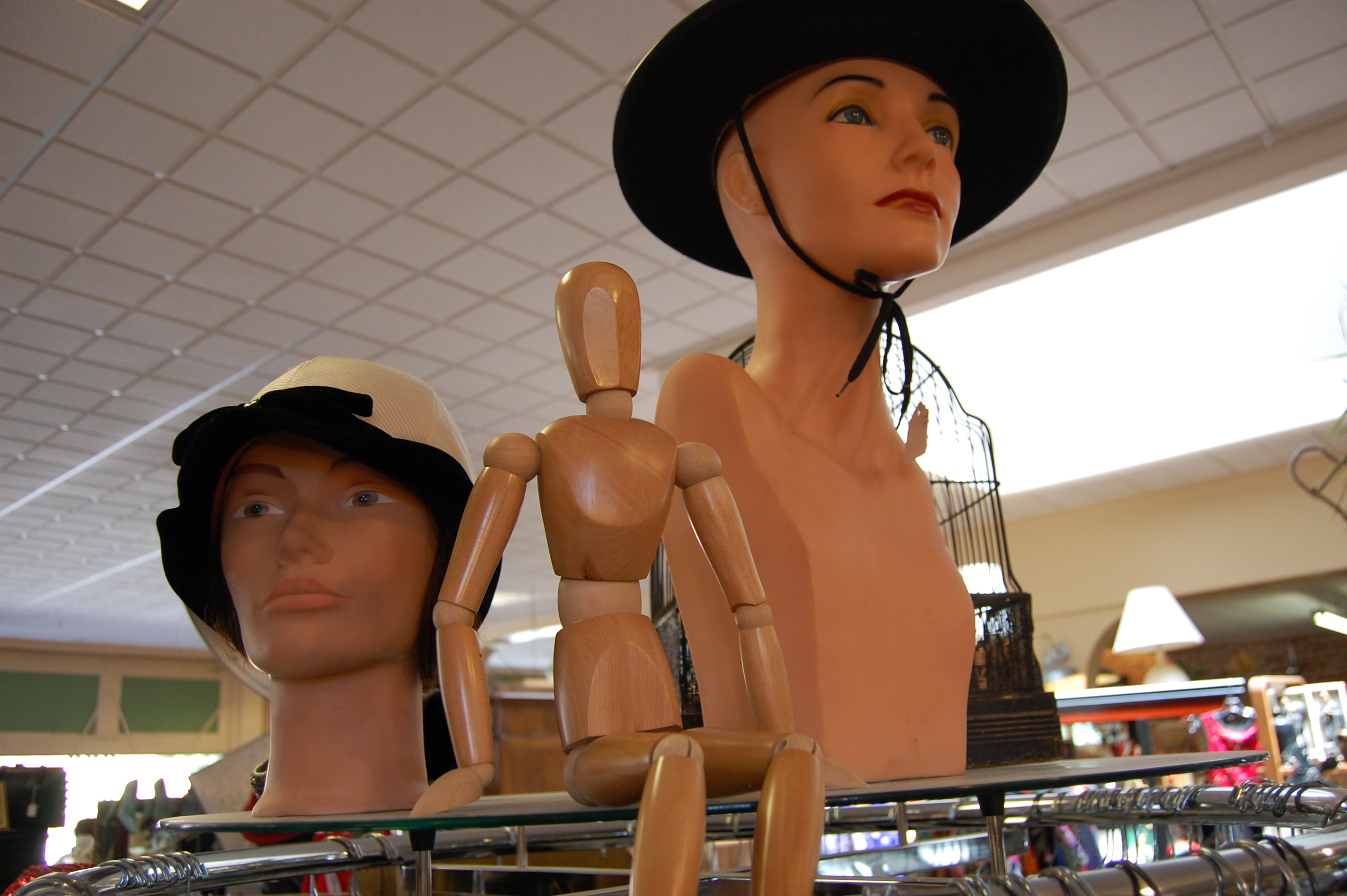 Chin up! No eye contact with the customers, girls!