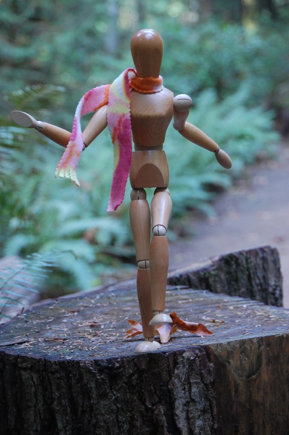 Light drips off my feet.